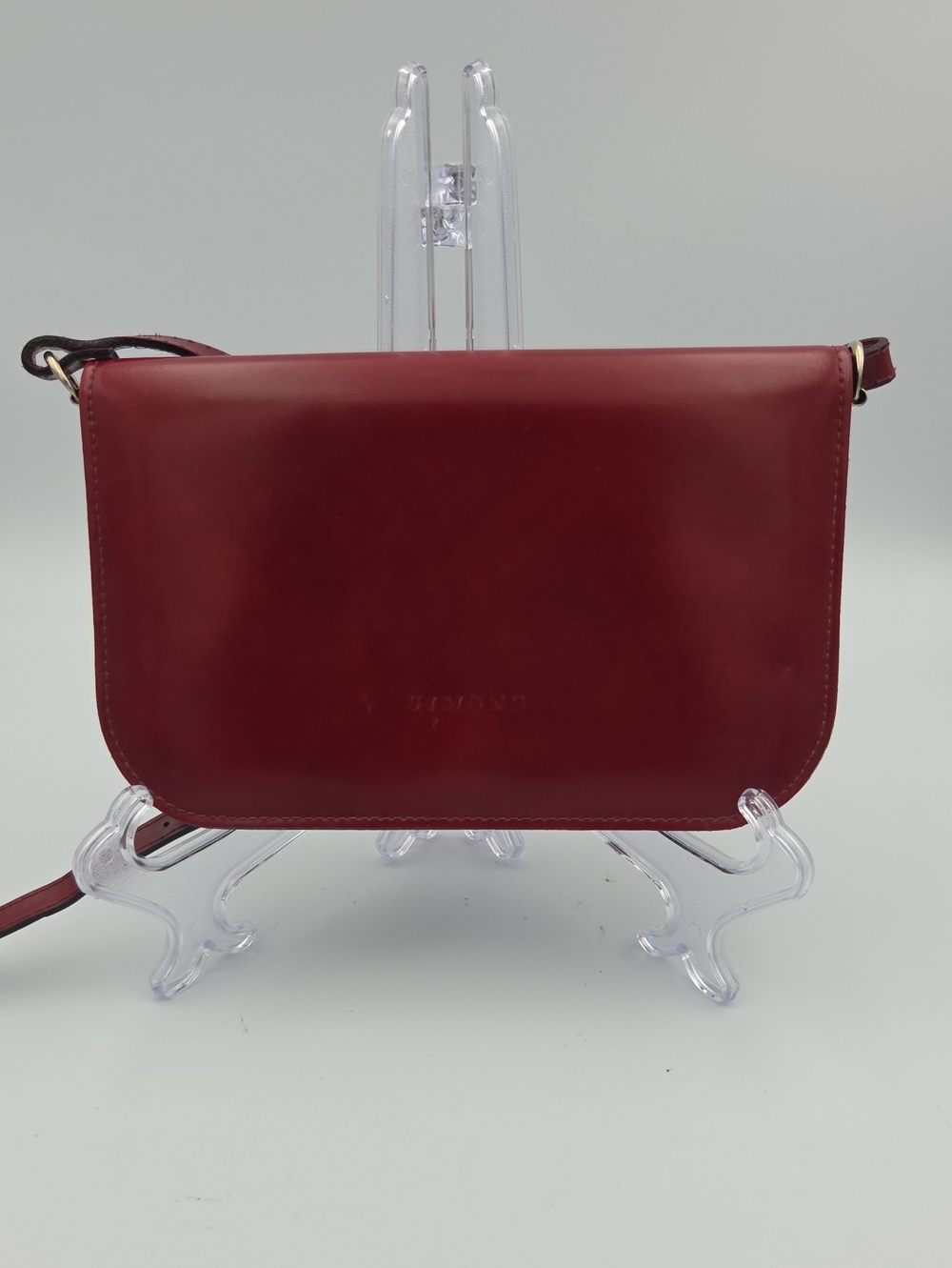 Simone Firenze Handmade Italian Leather Crossbody Bag in Red